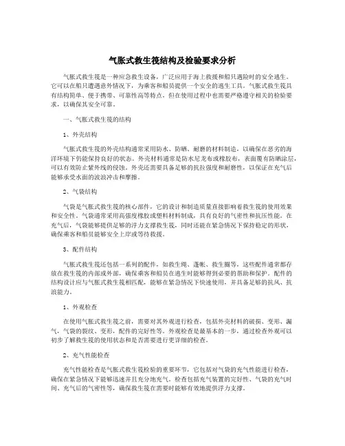 气胀式救生筏结构及检验要求分析
