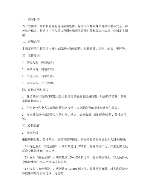 肠道传染应急预案
