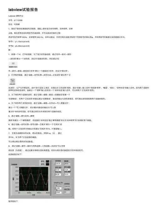 labview试验报告