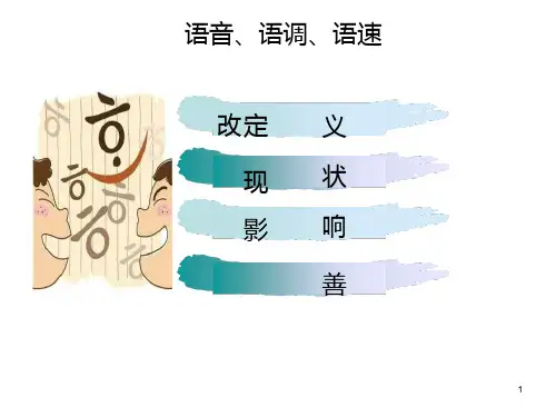 语音语调语速培训ppt课件