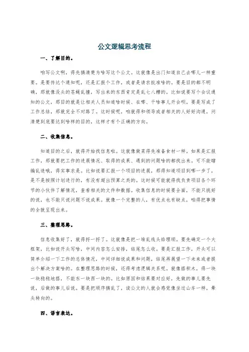 公文逻辑思考流程