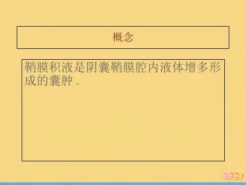 鞘膜积液病人的护理PPT推荐版