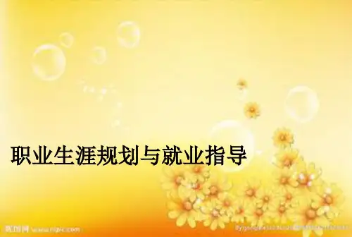 职业认知与环境认知——职业生涯规划 PPT