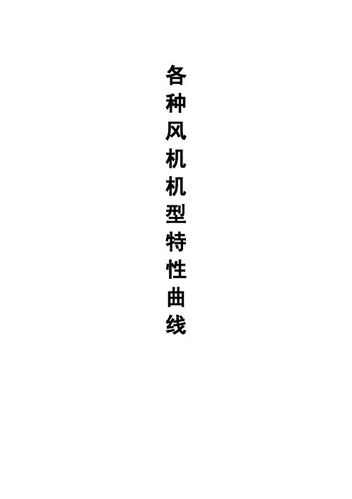 多种机型风机特性曲线(很多种)