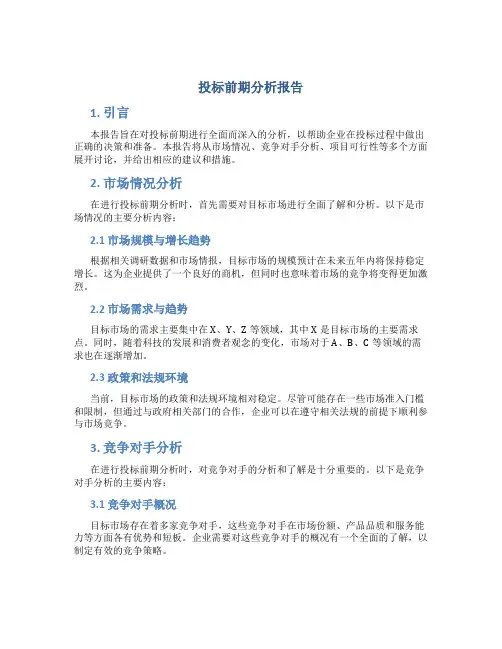 投标前期分析报告
