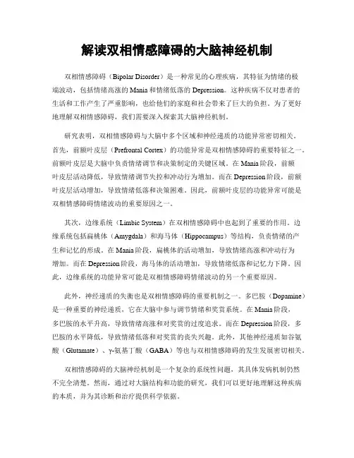解读双相情感障碍的大脑神经机制
