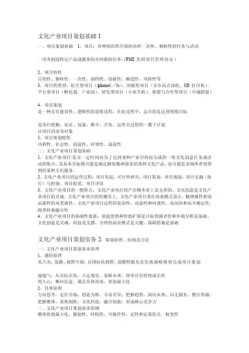 文化产业项目策划[方案]