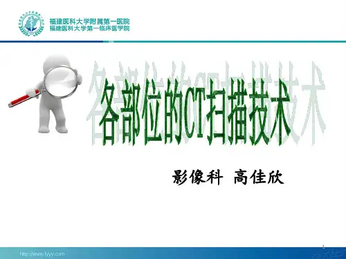 各部位的CT扫描技术ppt课件