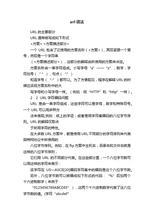 url语法