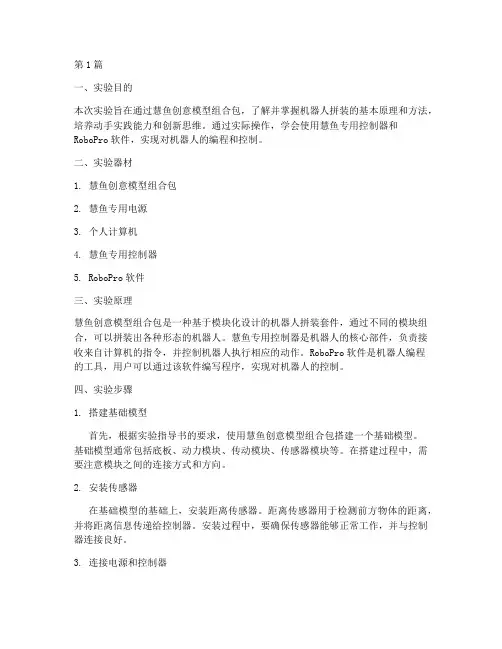 慧鱼拼装实验报告(3篇)