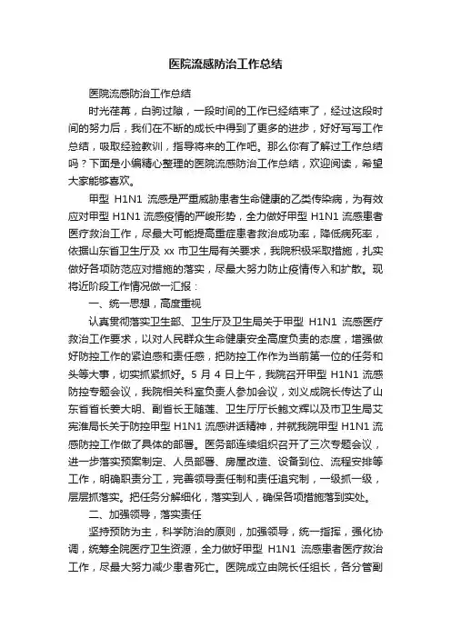 医院流感防治工作总结