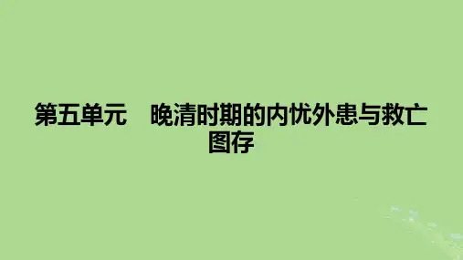 2025版高考历史一轮总复习中外历史纲要(上)第5单元晚清时期的内忧外患与救亡图存第12讲两次鸦片战