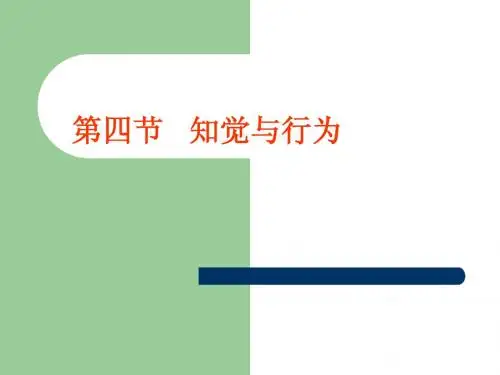 第二章 个体心理与个体行为 知觉