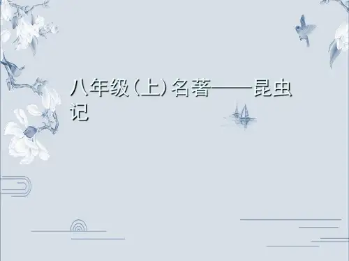 部编版八年级语文上册名著导读习题课件：昆虫记(共27张PPT)