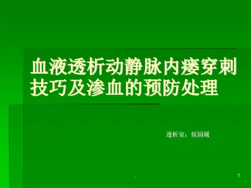 血液透析内瘘穿刺技巧专业ppt课件