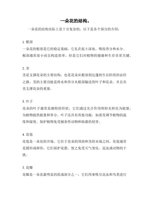 一朵花的结构。