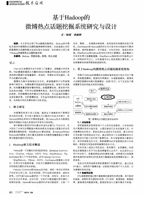 基于Hadoop的微博热点话题挖掘系统研究与设计