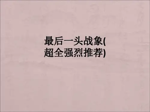 最后一头战象(超全强烈推荐)ppt课件