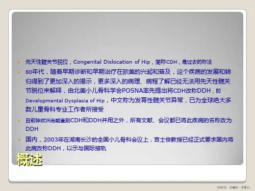 发育性髋关节异常影像学表现