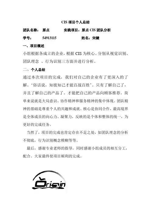 CIS项目个人总结