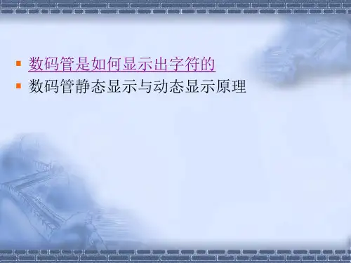 数码管显示(全面)