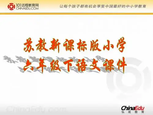 苏教版小学六下《山谷中的谜底》第二课时ppt课件