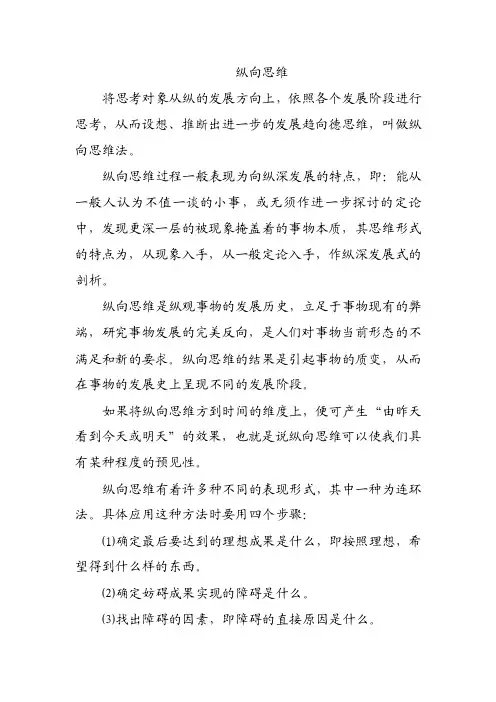 纵向思维——精选推荐