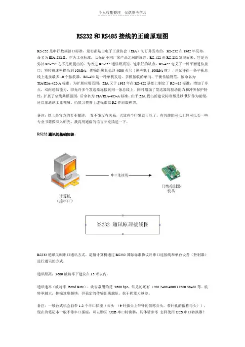 RS232和RS485正确接线原理图