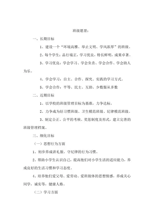 班级愿景