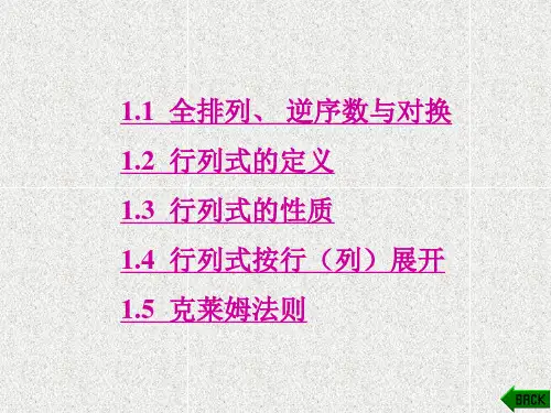 《线性代数》课件第1章