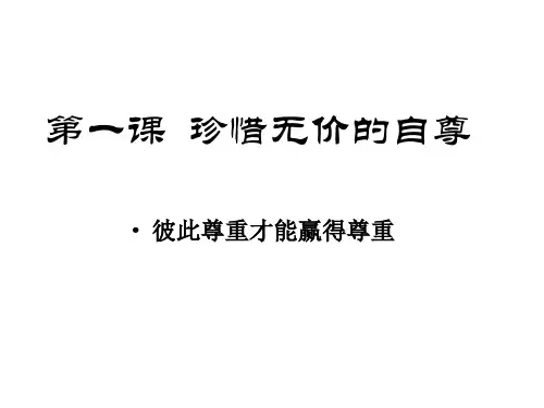 初一政治下学期彼此尊重才能赢得尊重1(中学课件201909)