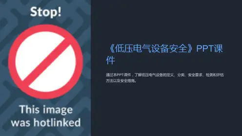 《低压电气设备安全》课件