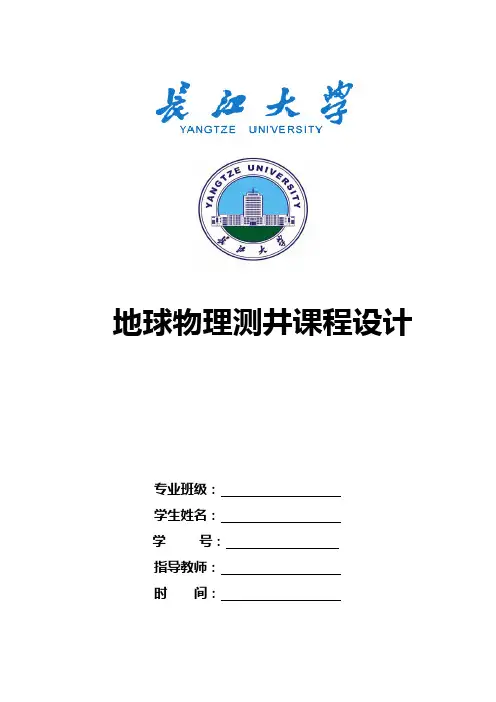 地球物理测井课程设计