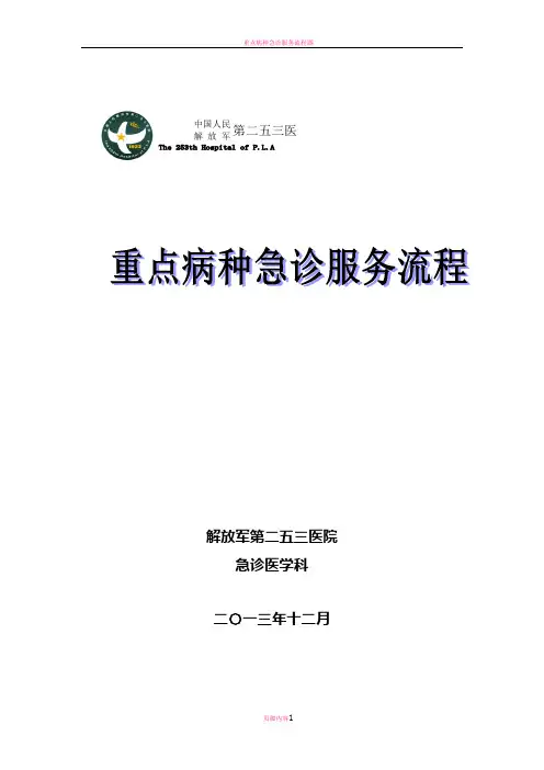 急诊科重点病种急诊服务流程68899
