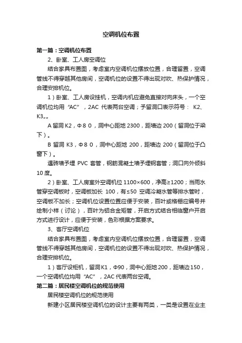 空调机位布置