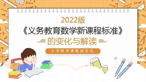 2022版义务教育数学新课程标准的变化和解读2024年7月20日