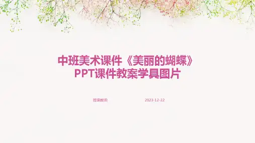 中班美术课件《美丽的蝴蝶》PPT课件教案学具图片