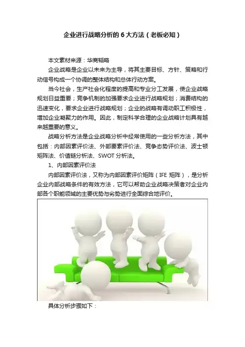企业进行战略分析的6大方法（老板必知）