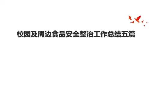校园及周边食品安全整治工作总结五篇