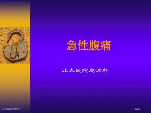急性腹痛和急性胸痛专家讲座