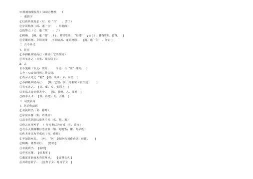 种树郭橐驼传知识点梳理