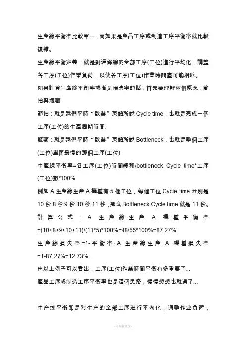 生产线平衡率