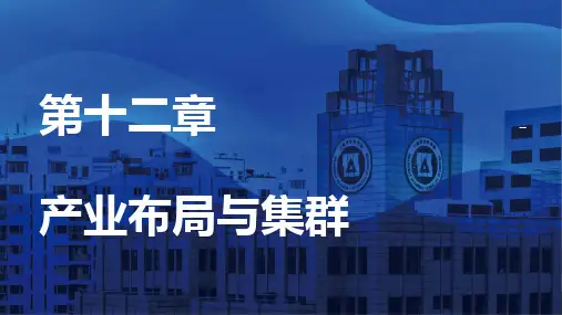 产业经济学 第十二章 产业布局与集群