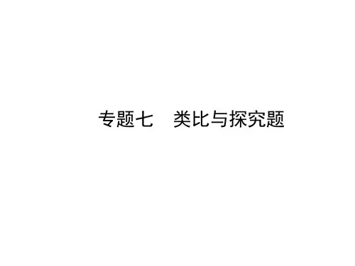 河南省2021年中考数学总复习课件：专题七 类比与探究题(共33张PPT)