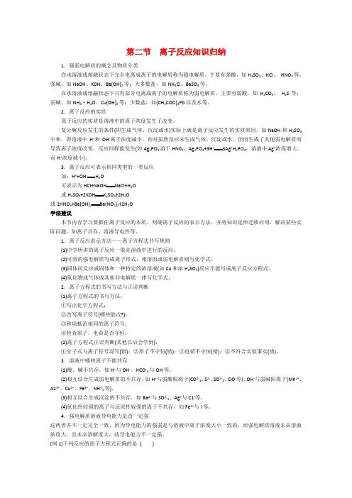 高一化学 知识点精析精练 离子反应 精品
