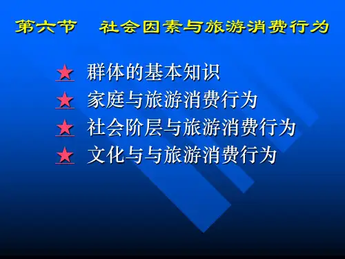 第六节  社会群体与旅游消费行为