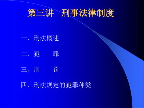 《刑事法律制度》精品PPT课件
