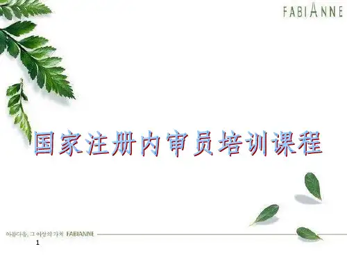 内审员培训课程(PPT 72页)