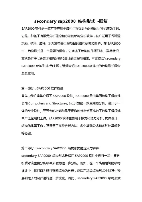 secondary sap2000 结构形式 -回复