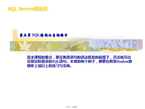 SQL结构化查询语言